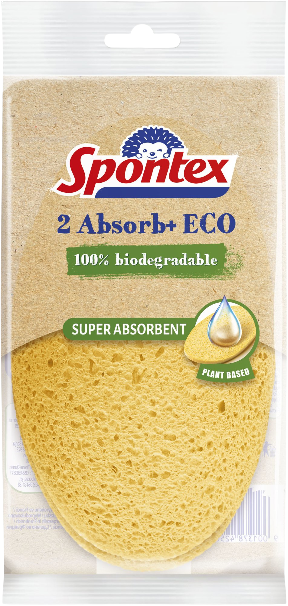 SPONTEX Absorb+ ECO hubka 2 ks