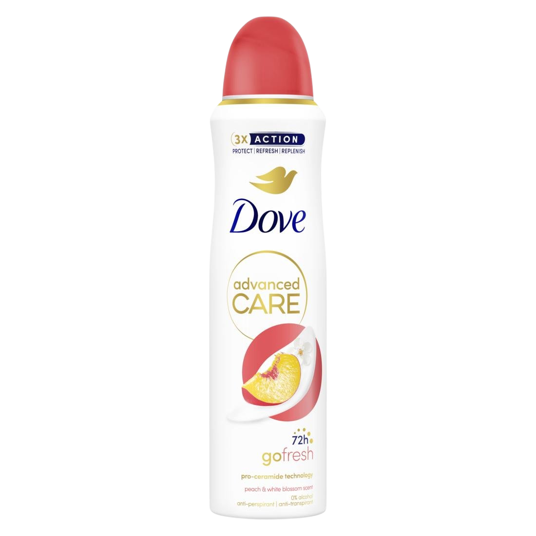 Dove Advanced Care Broskev antiperspirant ve spreji 150 ml
