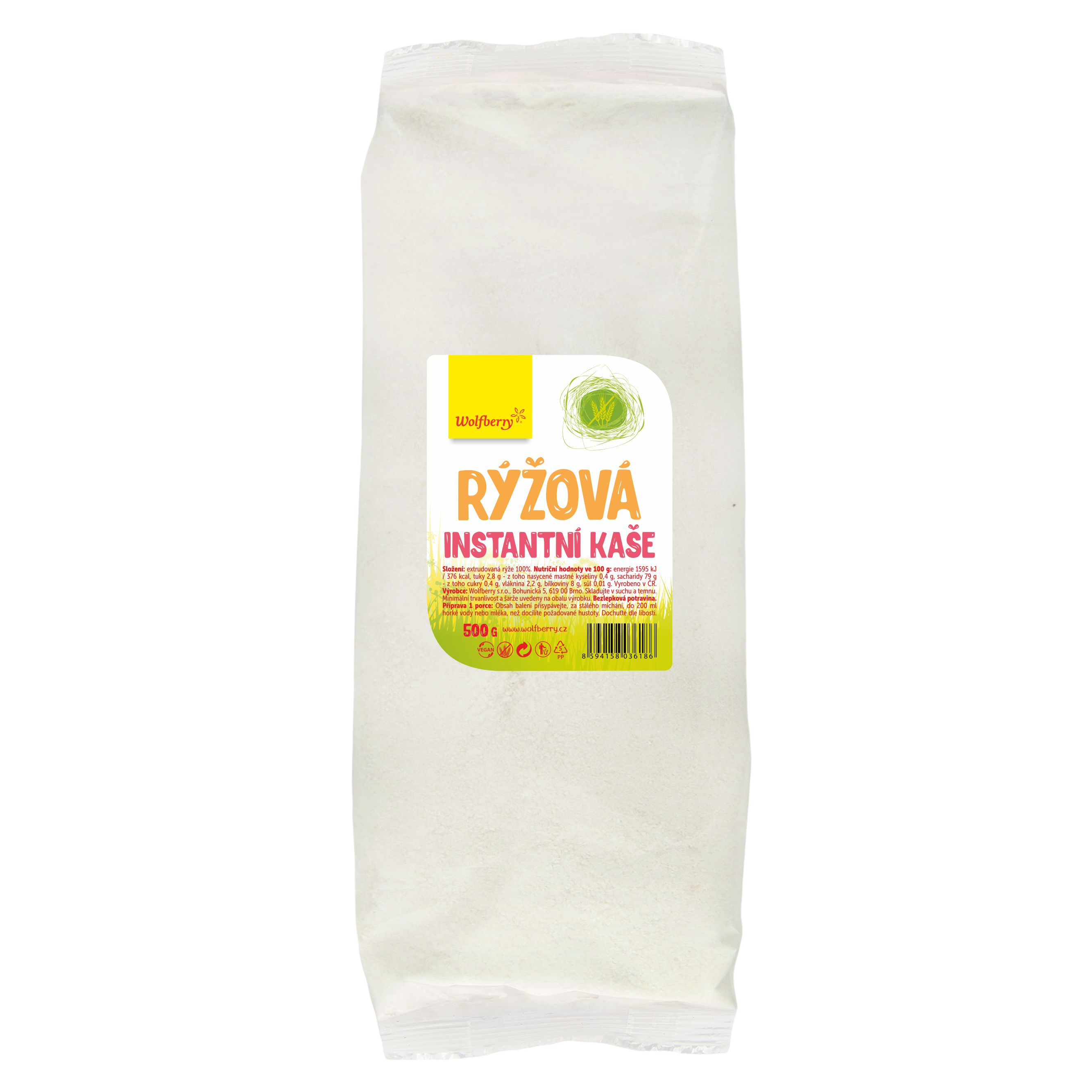 Wolfberry Ryžová kaša instantná kaša bez lepku 500 g