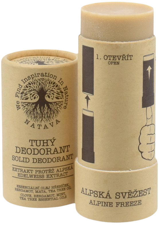 NATAVA Tuhý dezodorant - Alpská sviežosť 60 g