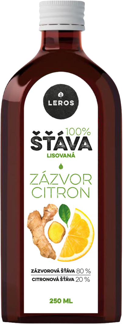 LEROS 100% šťava zázvor a citrón 250 ml kúpite na Pilulka.sk