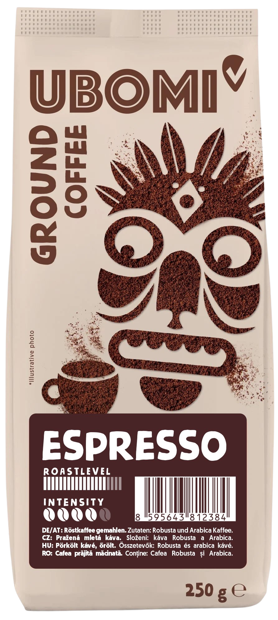 Fotografie UBOMI Espresso Mletá RFA káva 250 g