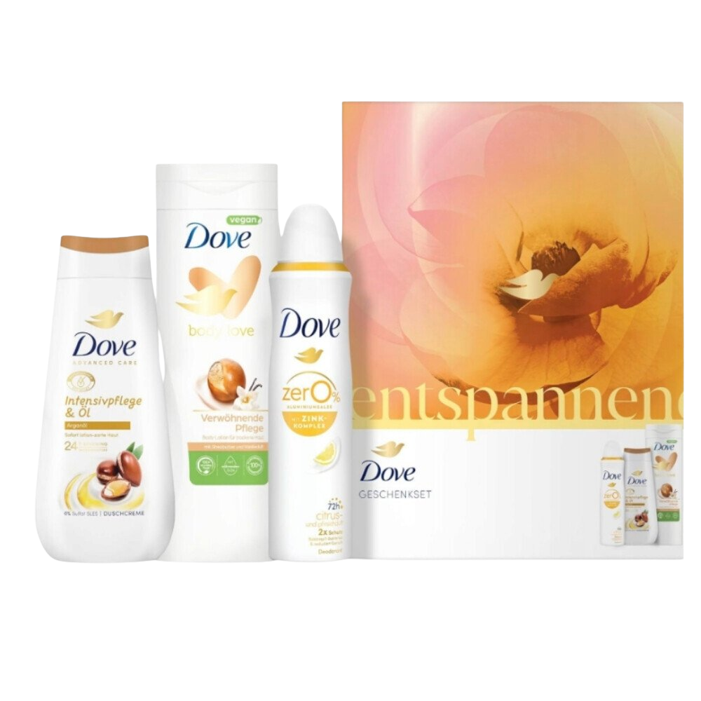 DOVE Dárková sada 225 ml SG + 150 ml Sprej + 400 mléko