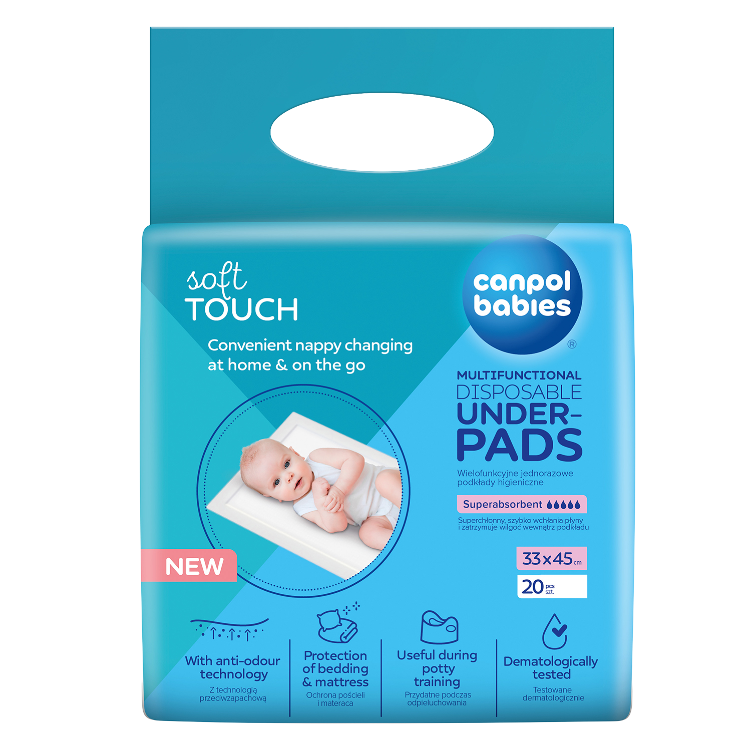 Canpol babies Multifunkční hygienické podložky 33x45cm 20 ks