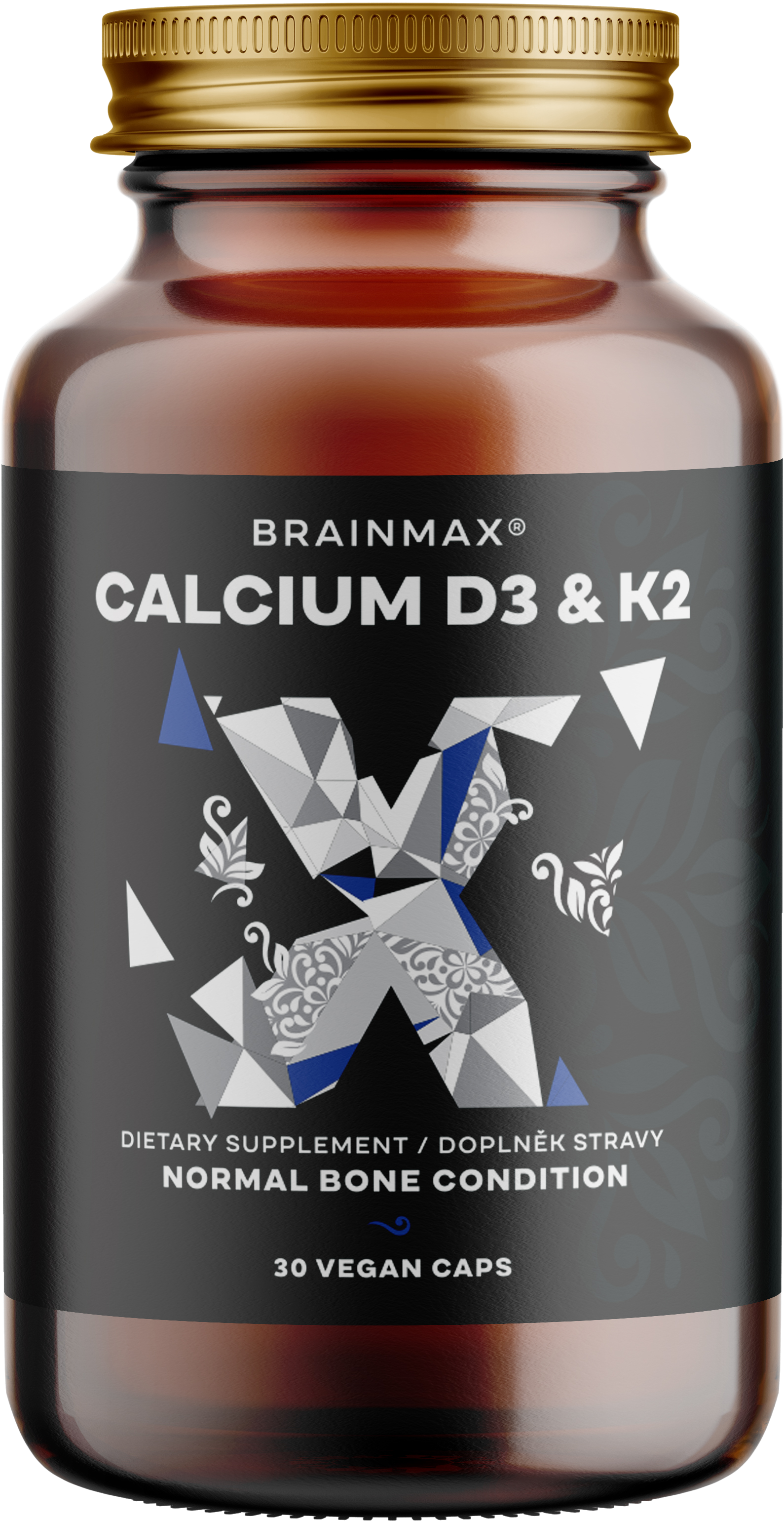 BRAINMAX Vápník s vitamínem D3 & K2 30 kapslí