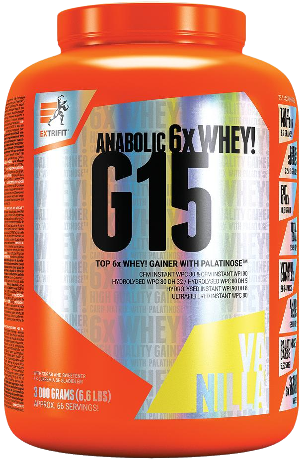 EXTRIFIT G 15 Anabolic Gainer vanilka 3000 g