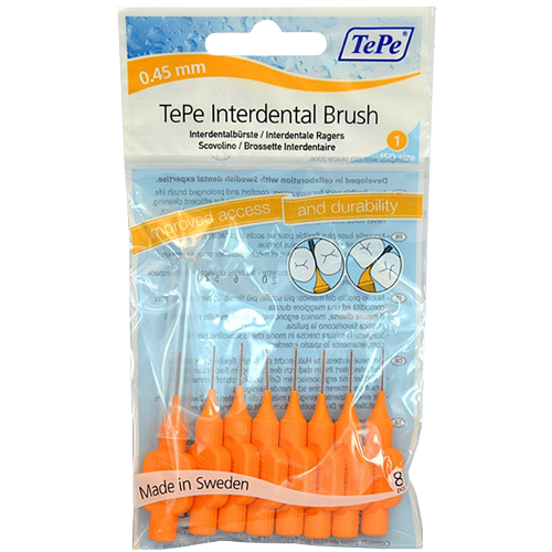 Fotografie TePe Mezizubní kartáčky Normal 0,45 mm 8 ks