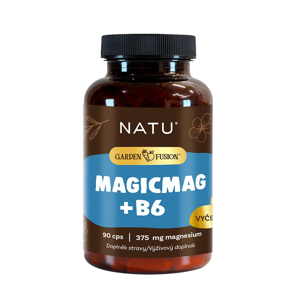 NATU Garden Fusion, Hořčík bisglycinát (magnesium) + vitamin B6 90 kapslí 90 kapslí