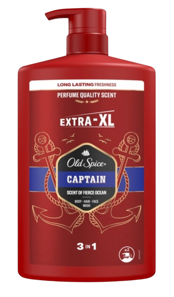 OLD SPICE Captain Sprchový gél a šampón pre mužov s tónmi santalového dreva a citrusov 1000 ml