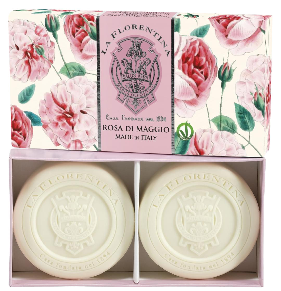 LA FLORENTINA Kazeta mýdel Rosa di Maggio 2 x 115 g