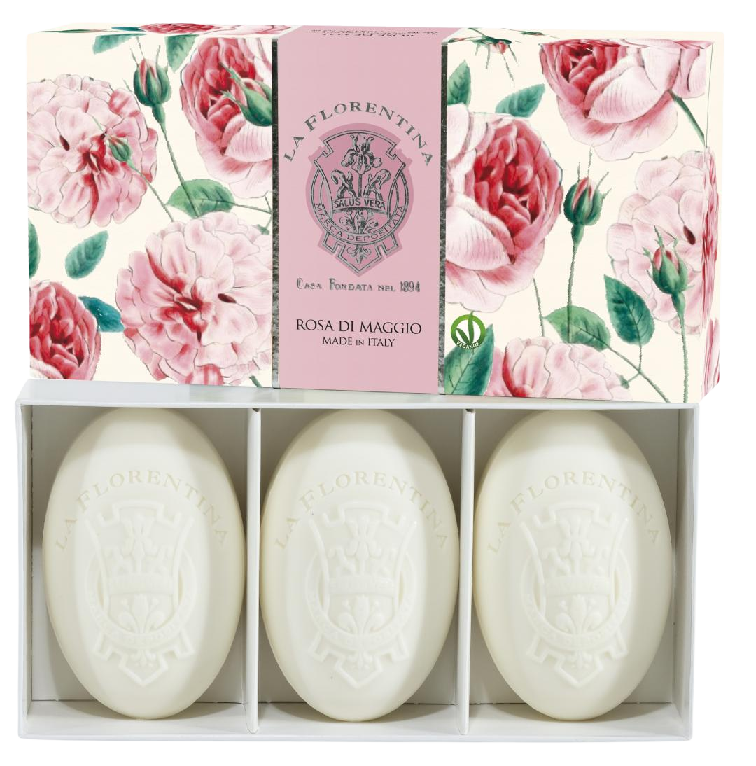 LA FLORENTINA Kazeta mýdel Rosa di Maggio 450 g