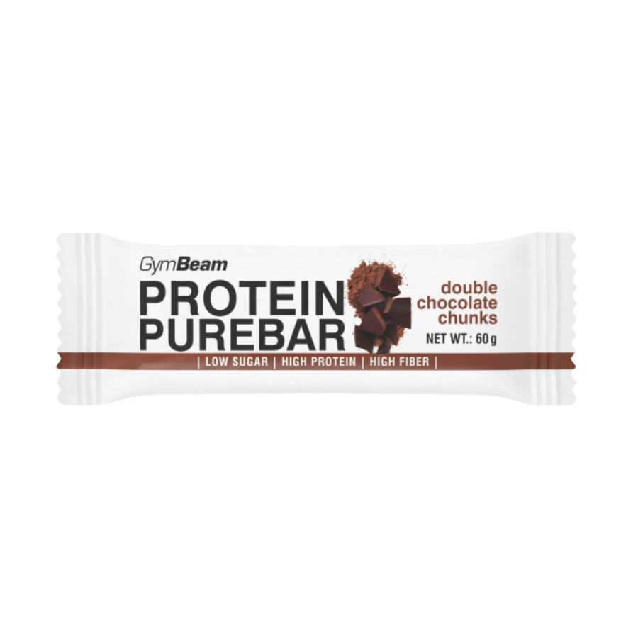 GymBeam Protein PureBar double chocolate chunk 60 g