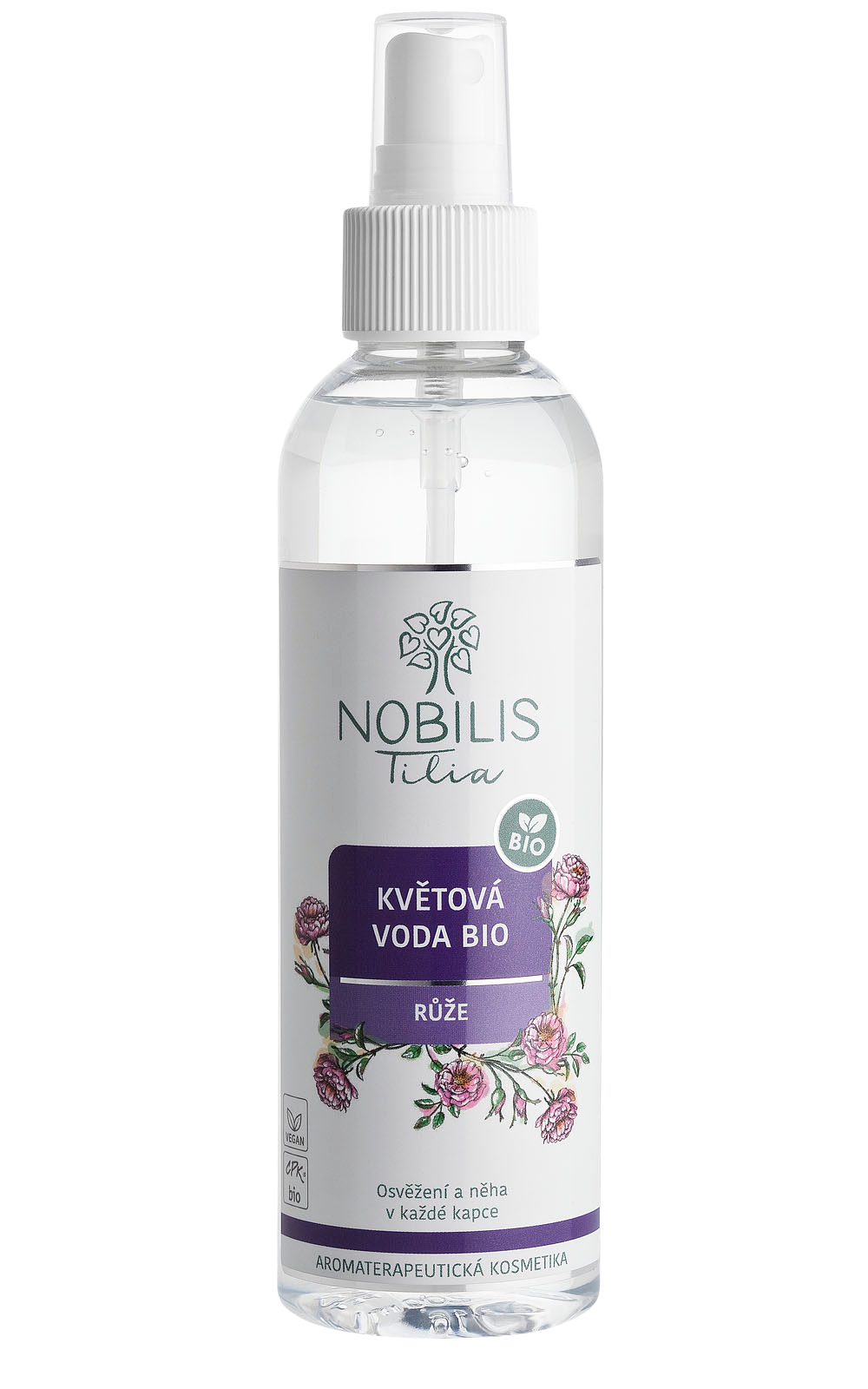NOBILIS TILIA Květová voda BIO růže 200 ml