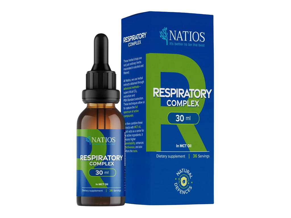 NATIOS Respiratory Complex, Bylinné kapky v MCT oleji 30 ml