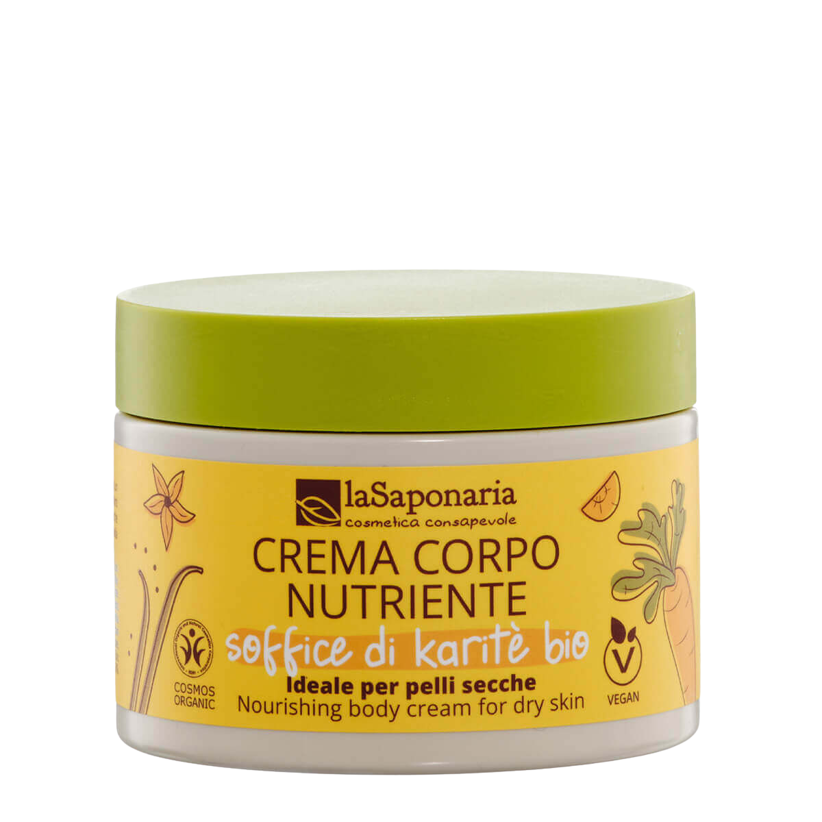 LASAPONARIA Výživný tělový krém s BIO bambuckým máslem 200 ml