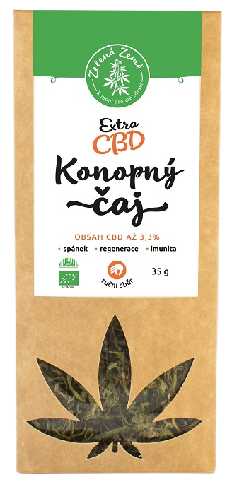 Fotografie Zelená Země CBD Extra konopný čaj 4% 35 g