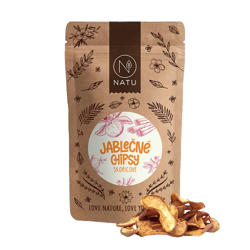NATU Jablečné chipsy skořicové 45 g
