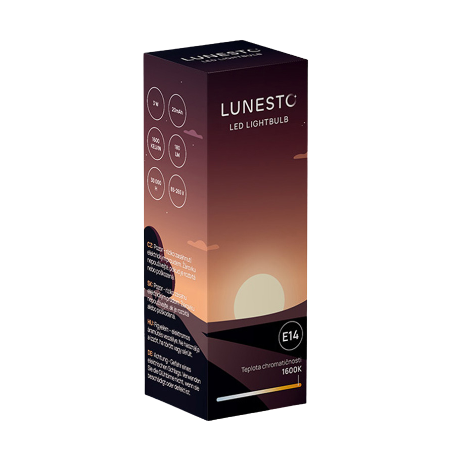 Lunesto Led oranžová žárovka E14 1 ks