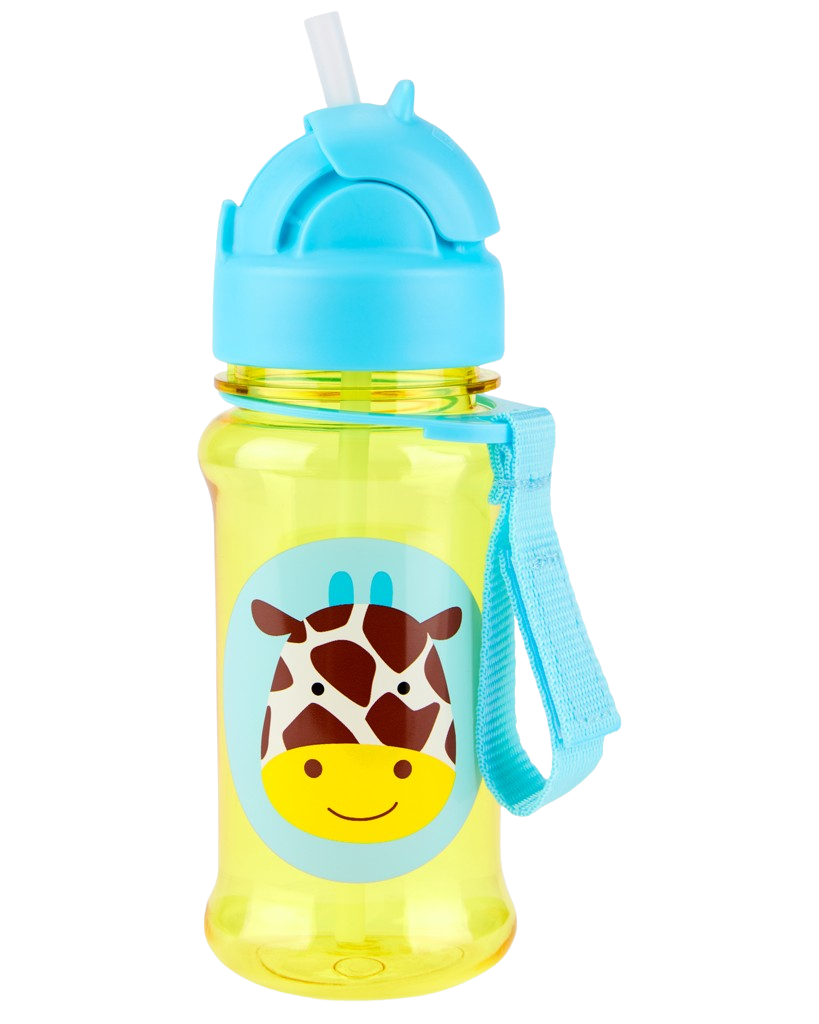 SKIP HOP Zoo tritan Láhev s brčkem Žirafa 12m+, 355 ml