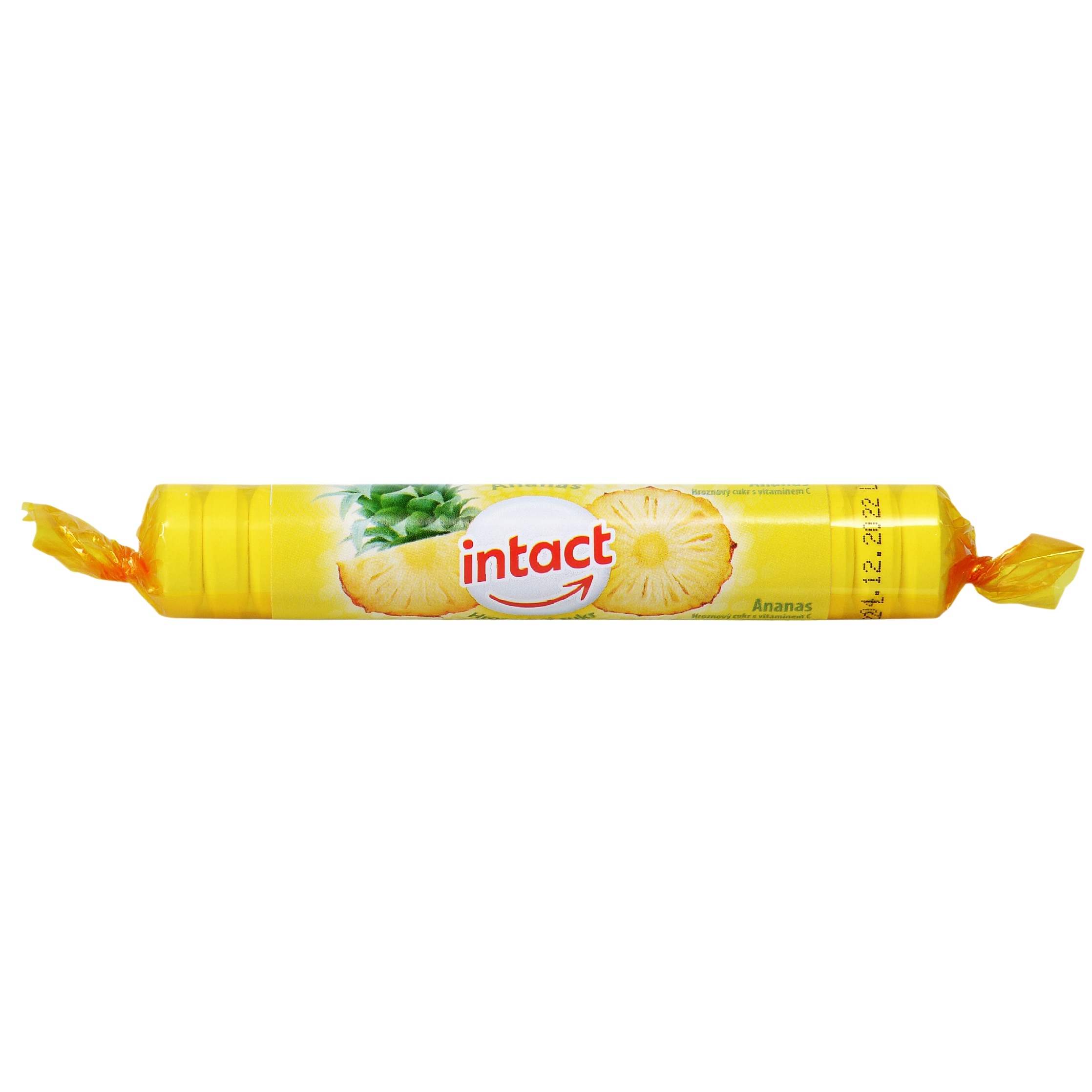 INTACT rolička hroznový cukr s vitamín C - ananas 40 g