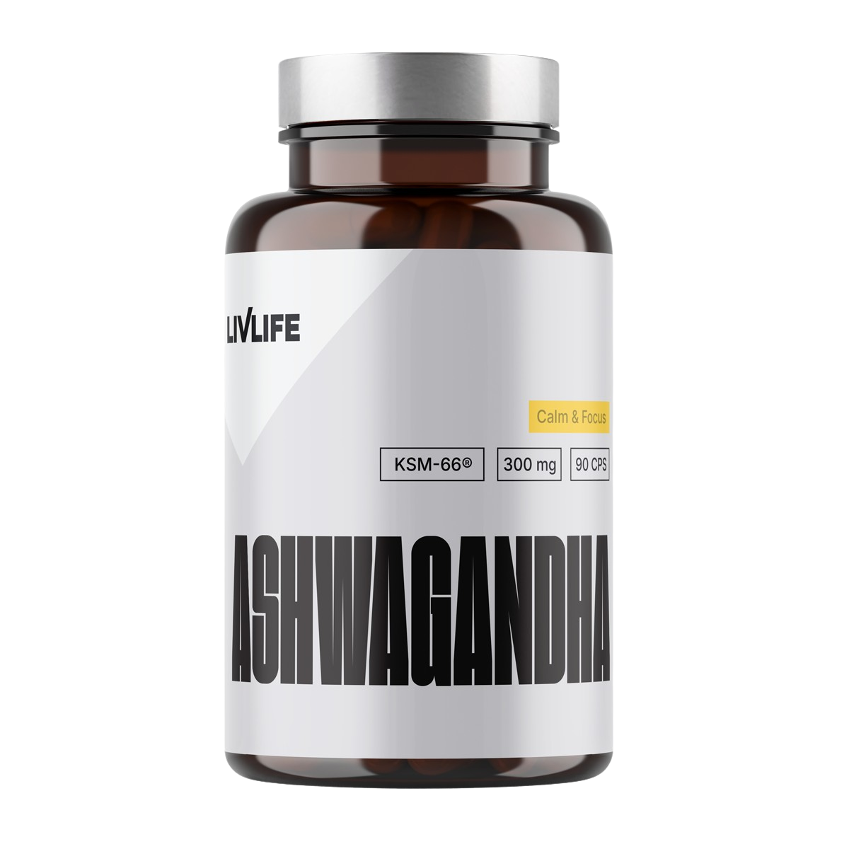 LIVLIFE Ashwagandha KSM-66 300 mg 90 kapslí