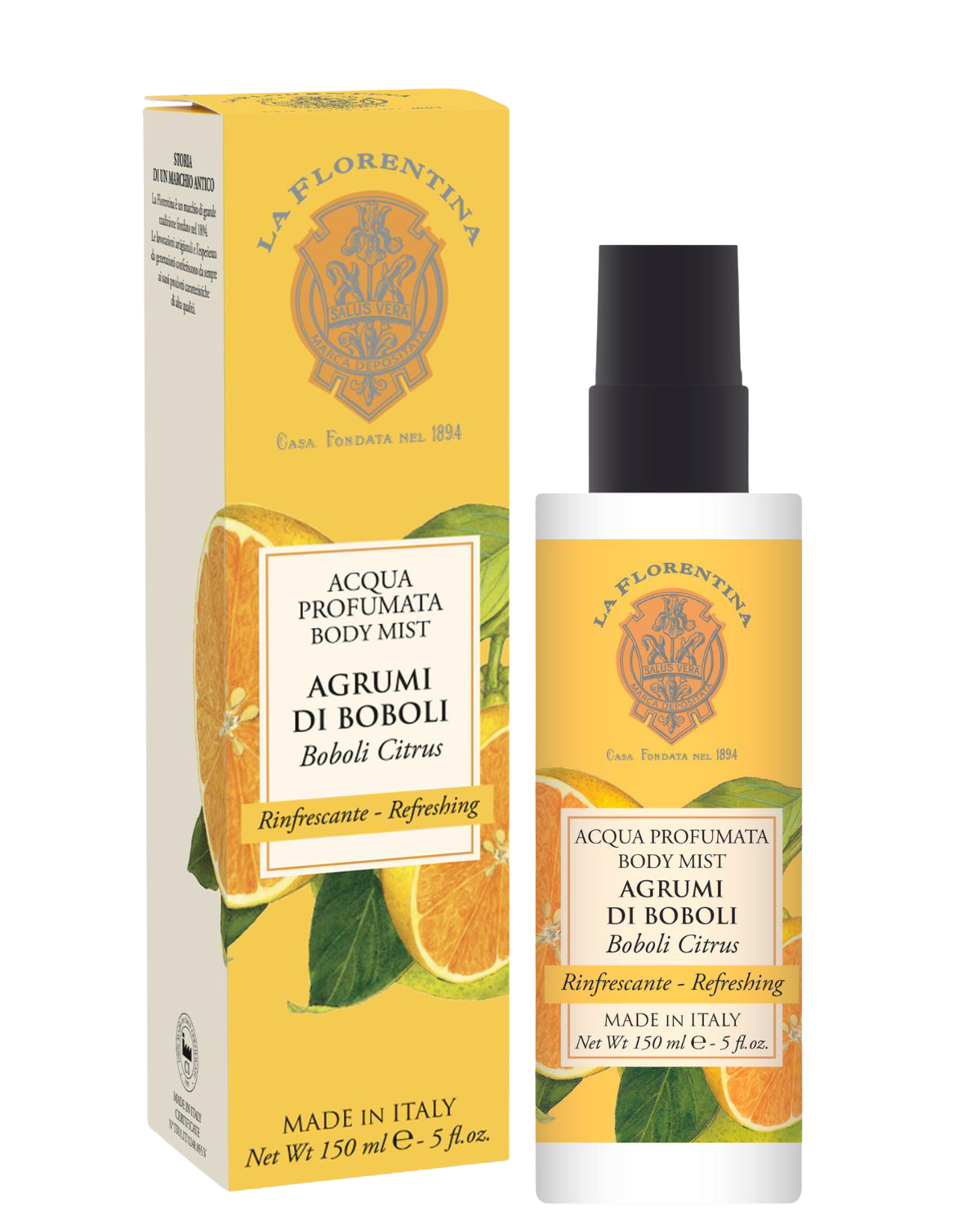 LA FLORENTINA Parfémovaná tělová voda Agrumi di Boboli 150 ml