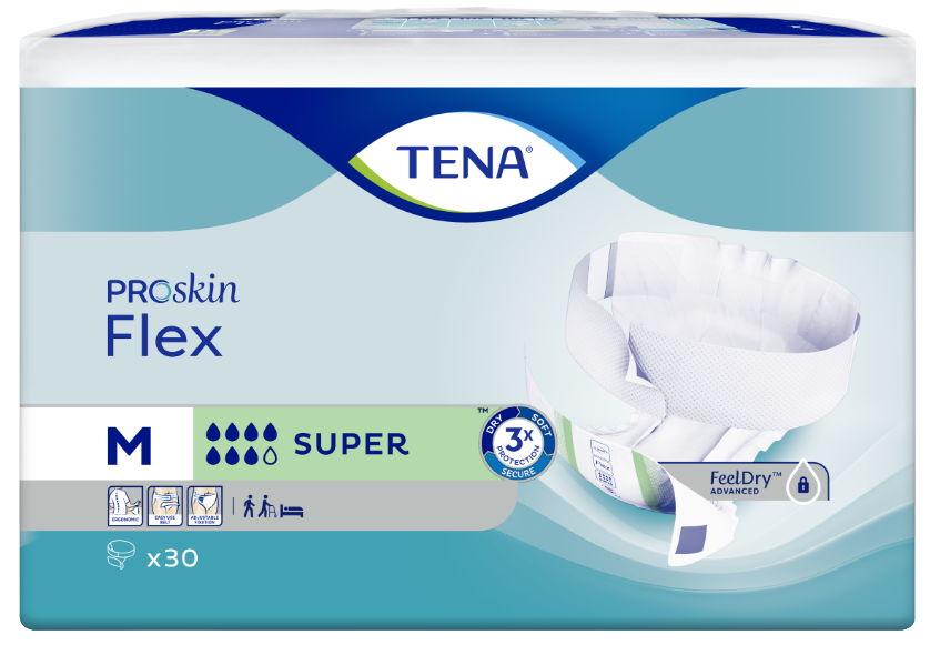Fotografie TENA Flex Super Medium Inkontinenční kalhotky 30 ks