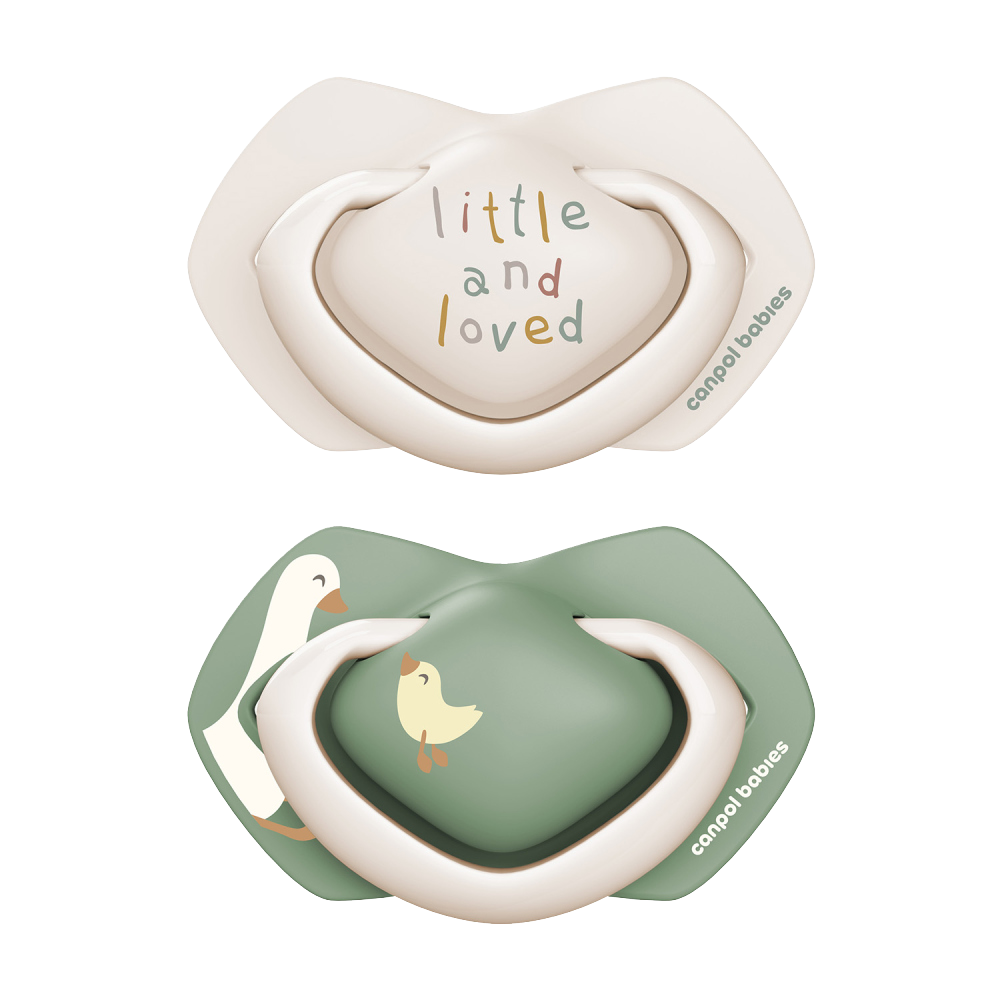 CANPOL BABIES Cumlík Silikónový symetrický Light touch GOOSE 6-18m 2 ks