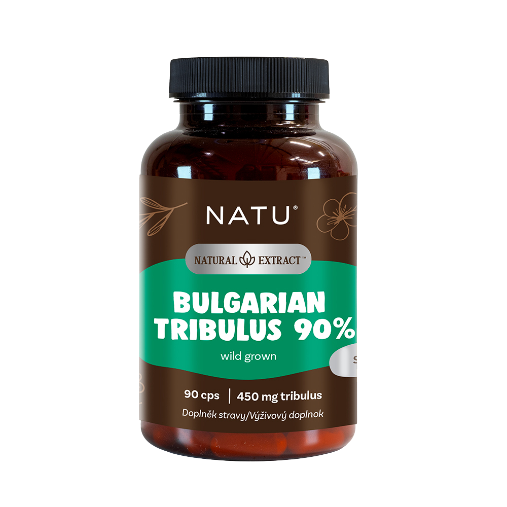 NATU Natural Extract, Bulharský kotvičník (Tribulus) extrakt 90 % saponinů 90 kapslí
