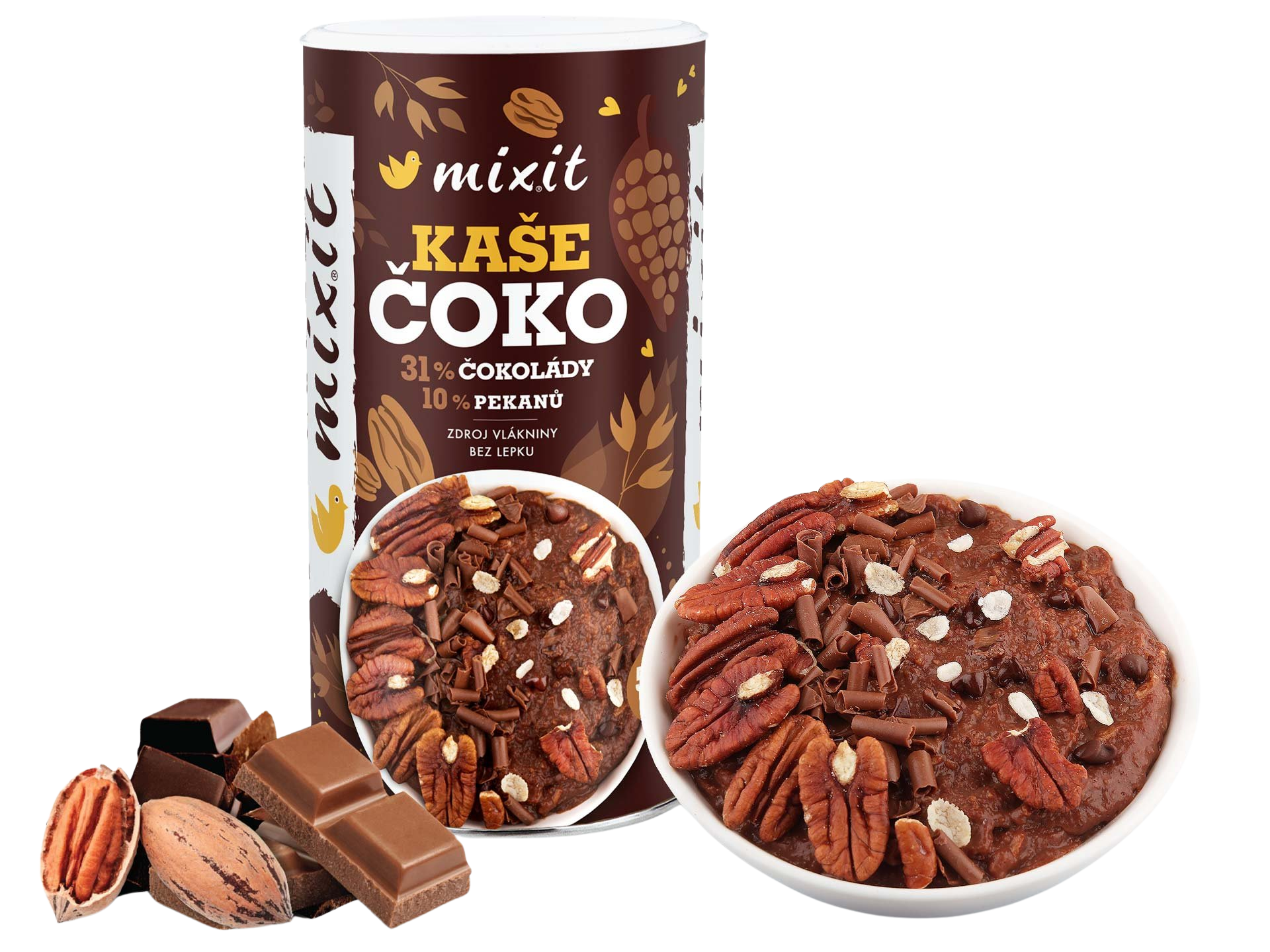 MIXIT Čokoládová kaša s pekanmi, 520 g