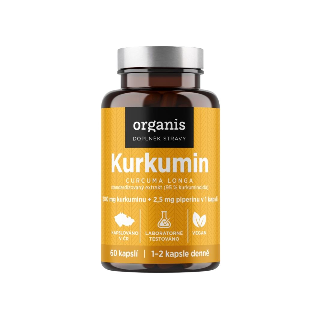 ORGANIS Kurkumin + piperin 30 kapslí