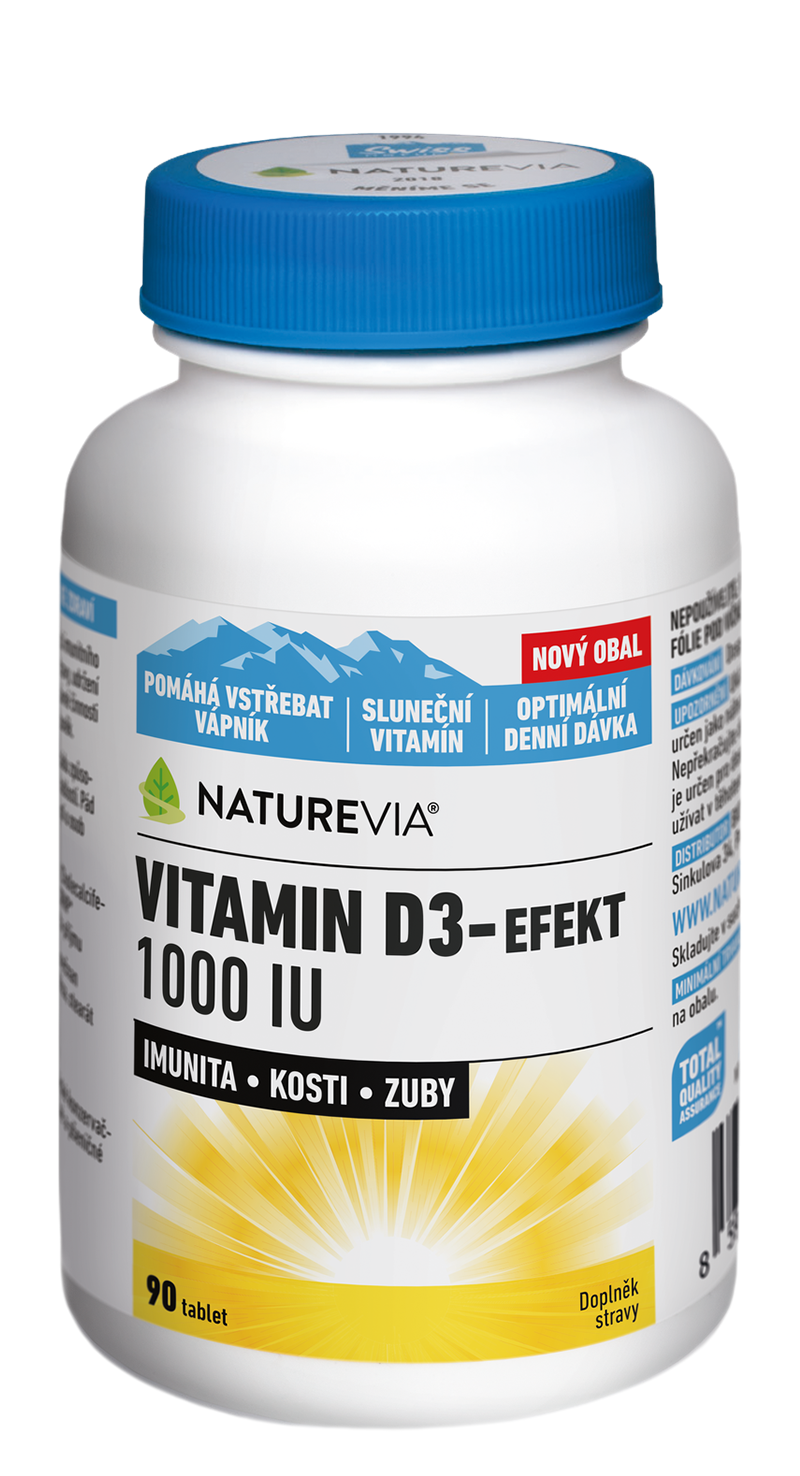 NatureVia Vitamin D3 - Efekt 1000 I.U. 90 tablet