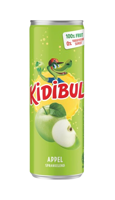Fotografie KIDIBUL Dětský šumivý nápoj - 100% Jablko 250 ml