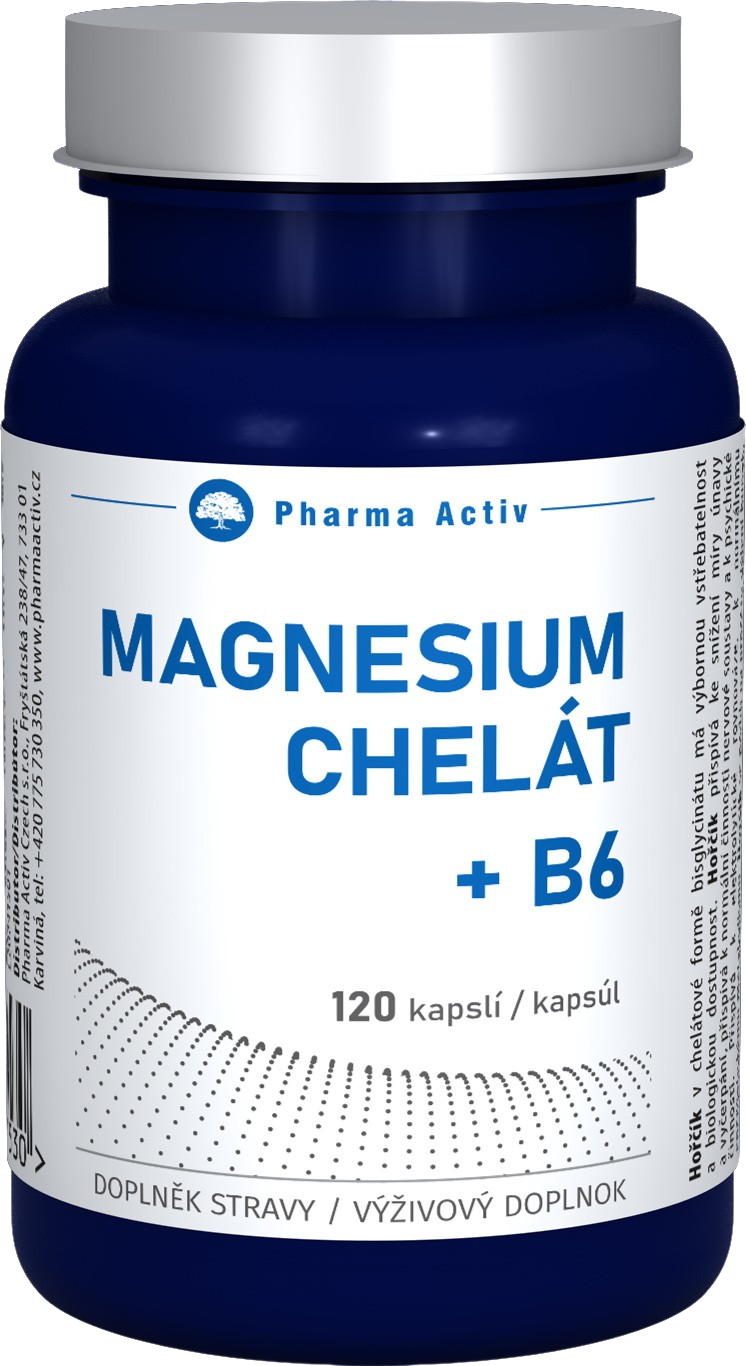 Pharma Activ MAGNESIUM Chelát + B6 120 kapsúl kúpite na Pilulka.sk