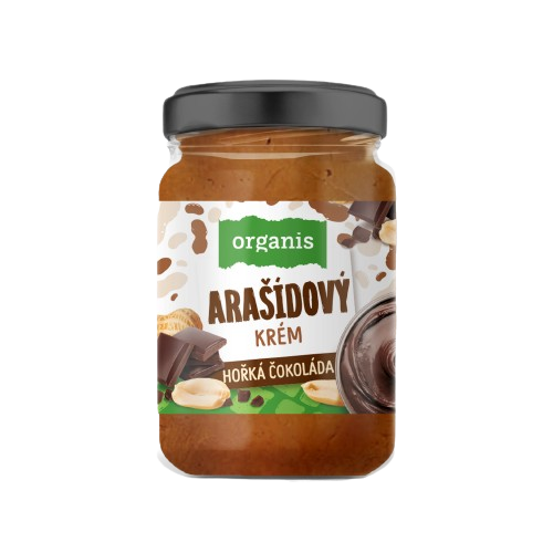 Fotografie ORGANIS Arašídový krém s hořkou čokoládou 920 g
