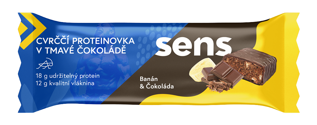 Sens Cvrččí proteinovka v tmavé čokoládě - banán 60 g