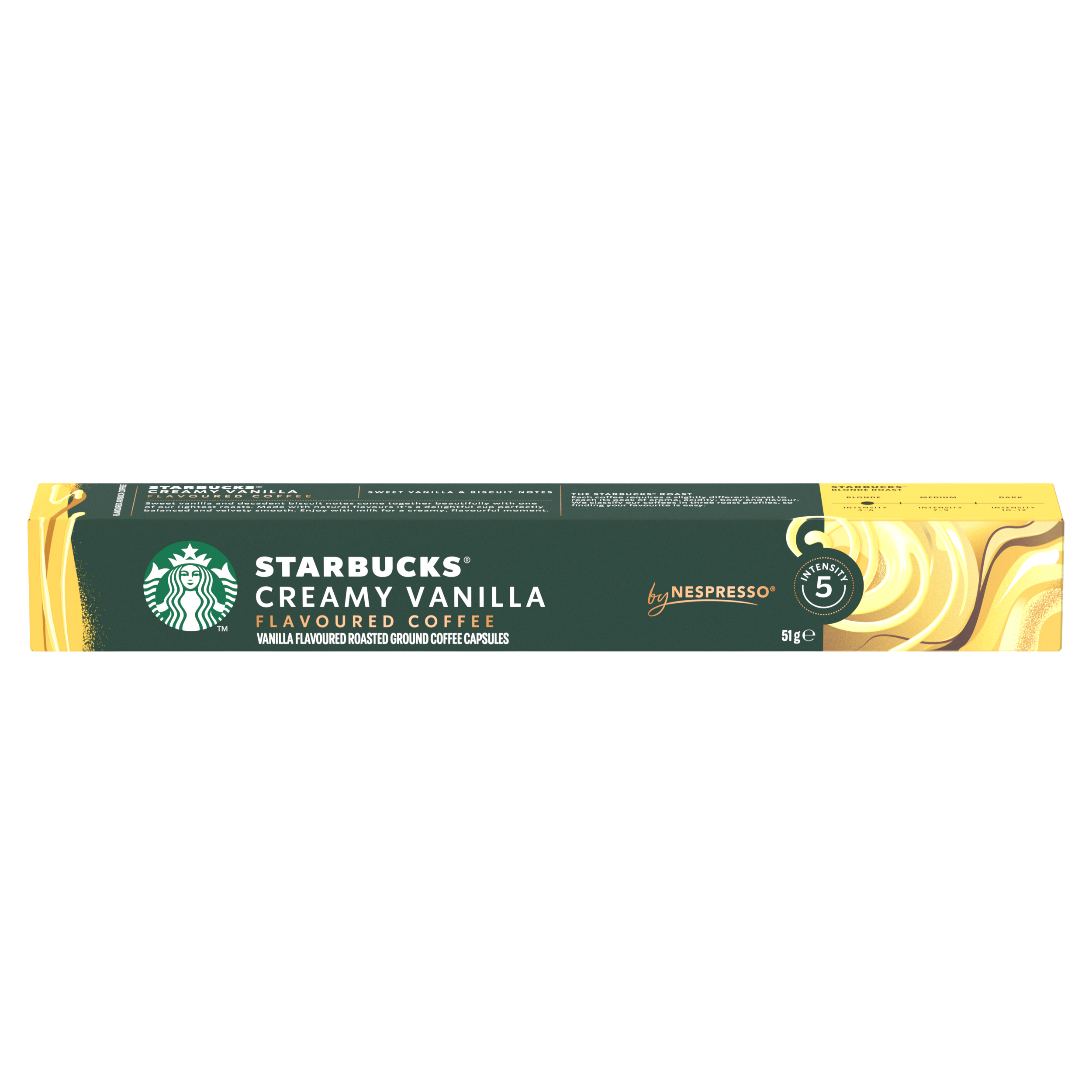 NESTLÉ Starbucks® by Nespresso® Creamy Vanilla Flavoured Coffee, kávové kapsule 10 ks