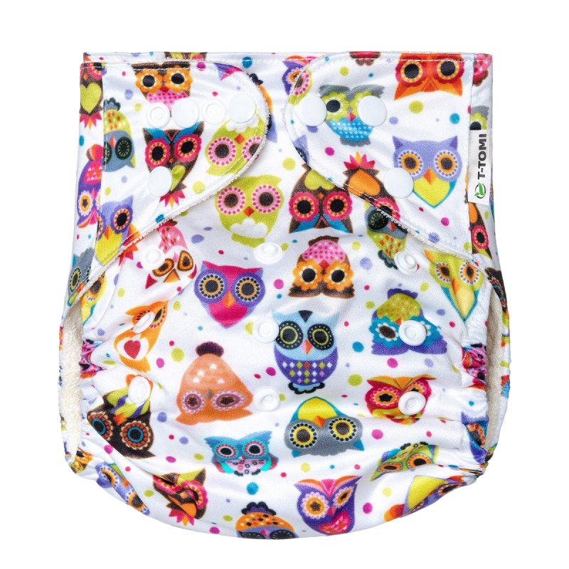 T-TOMI Plena kapsová, typ AIO - patentky, 4-15kg, Owl friends