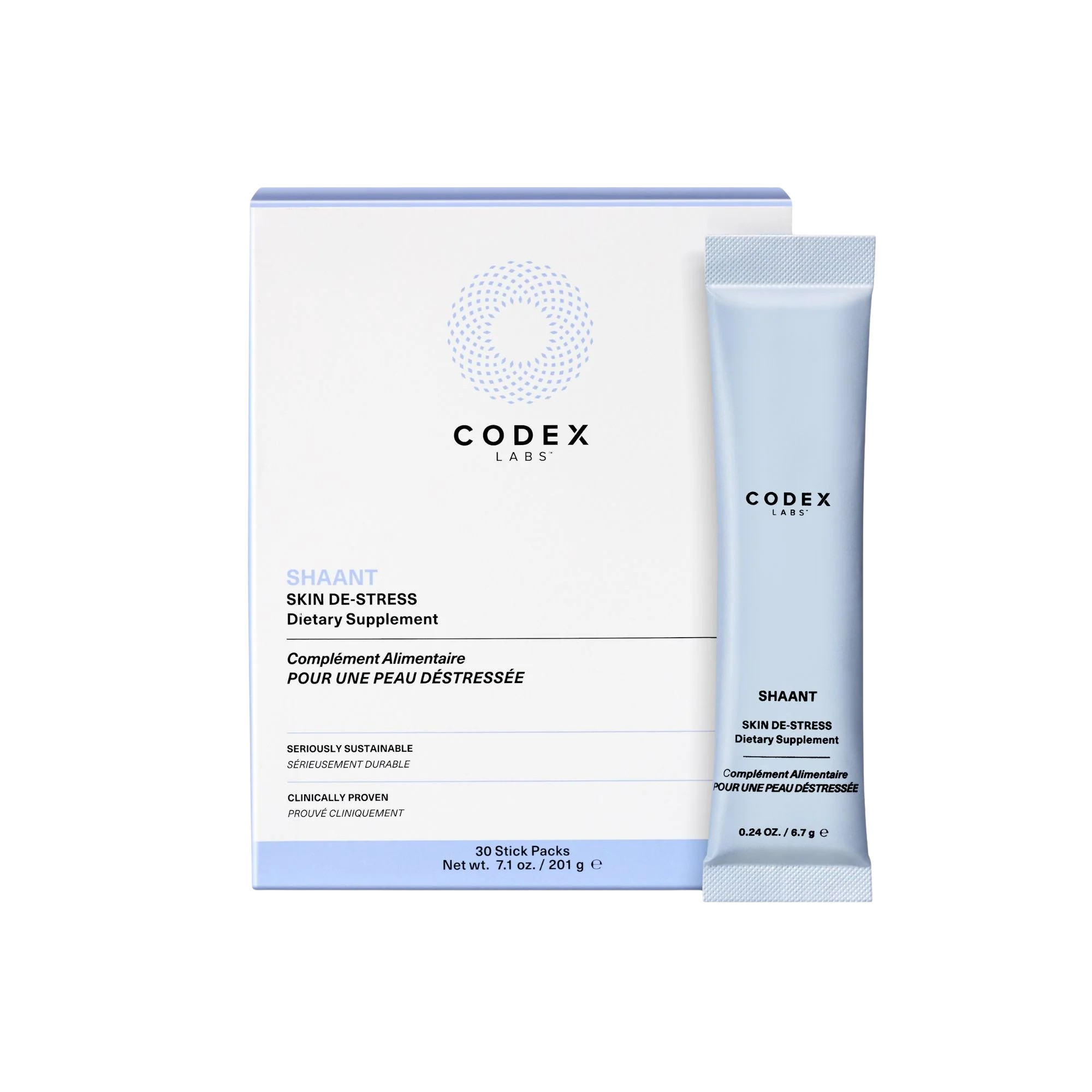 CODEX LABS SHAANT Skin De-Stress Dietary Supplement 30 sáčků