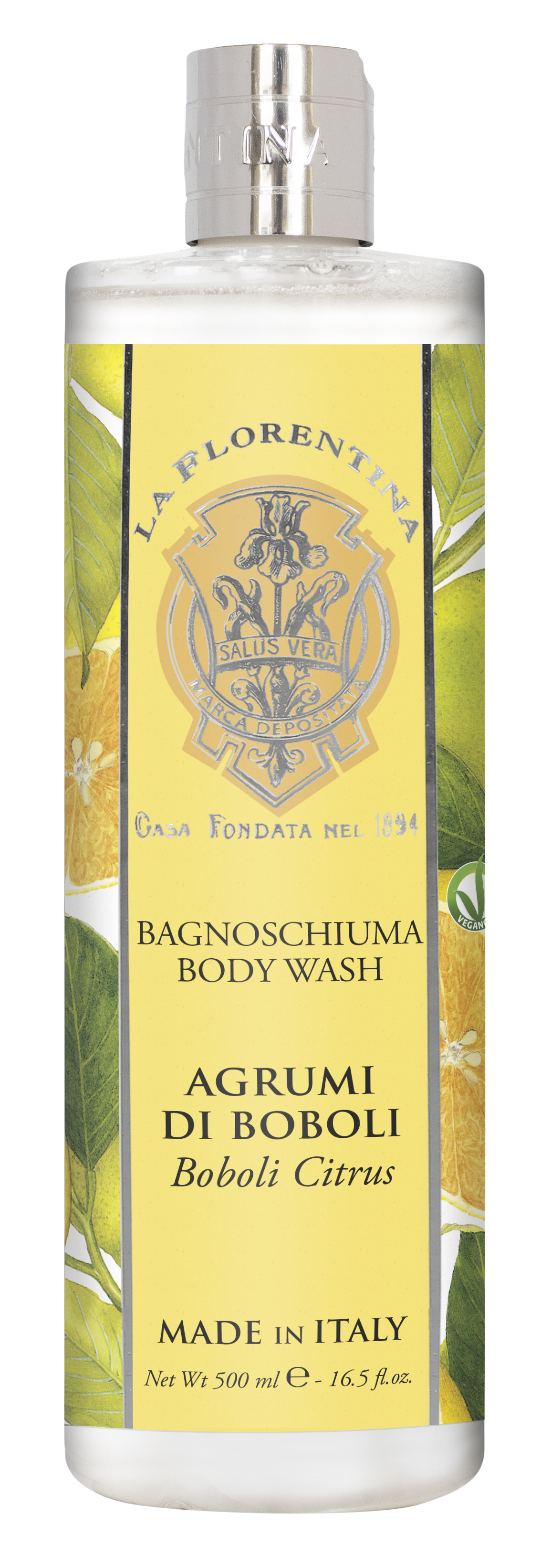 Fotografie LA FLORENTINA Pěna do koupele a sprchový gel Agrumi di Boboli 500 ml