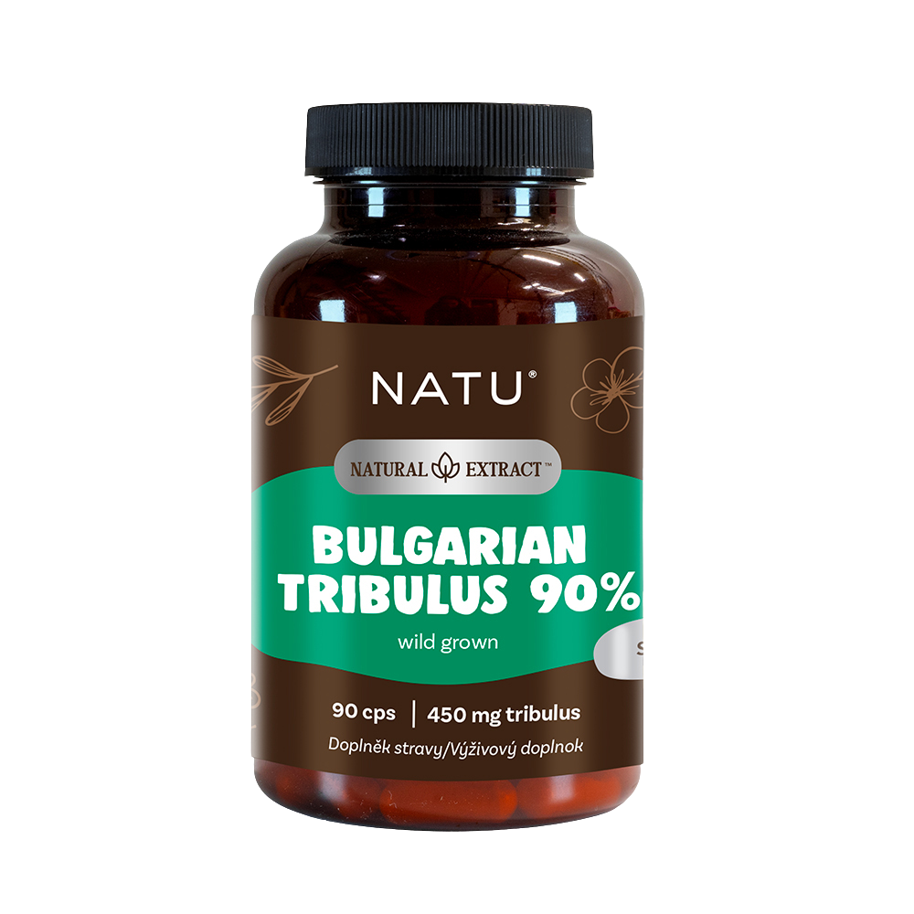 NATU Natural Extract, Bulharský kotvičník (Tribulus) extrakt 90 % saponinů 90 kapslí
