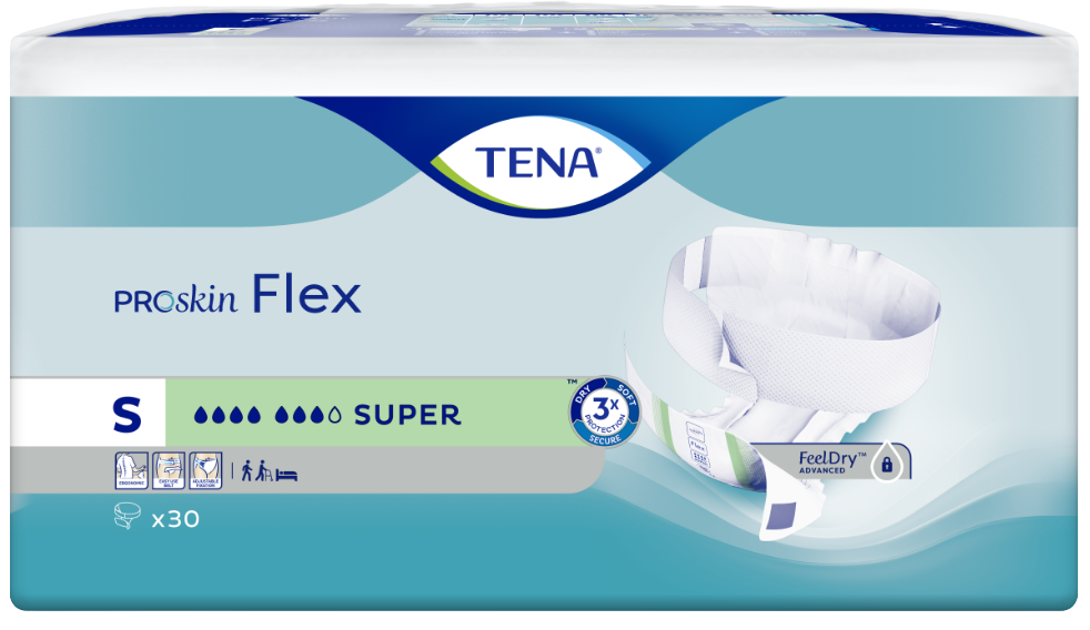 Fotografie TENA Flex Super Small Inkontinenční kalhotky 30 ks