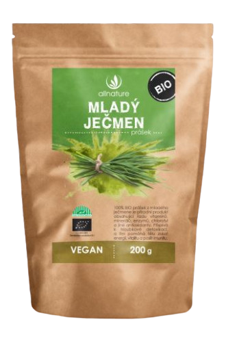 Fotografie Allnature Mladý ječmen prášek BIO 200 g