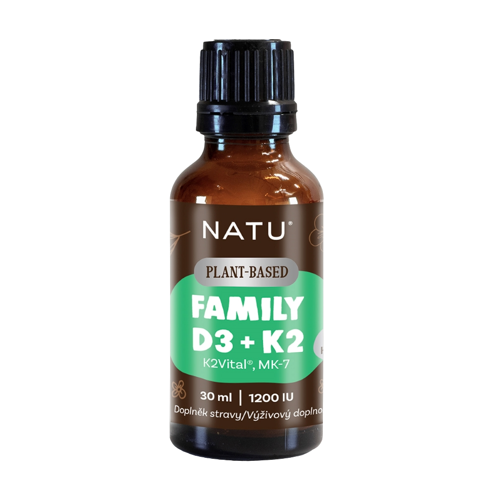 NATU Plant-Based, Family Vitamin D3+K2 (MK-7) vegan 30 ml
