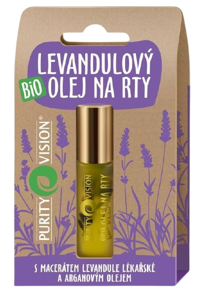 Fotografie Purity Vision Bio levandulový olej na rty 10 ml