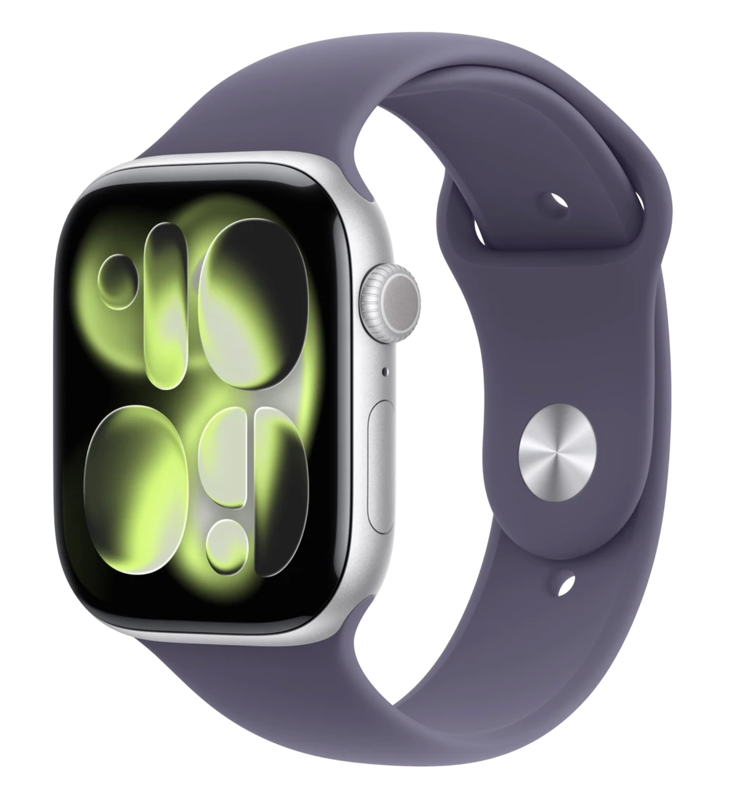 APPLE Watch 11 GPS 46mm Silver Aluminium Case with Purple Fog Sport Band - S/M