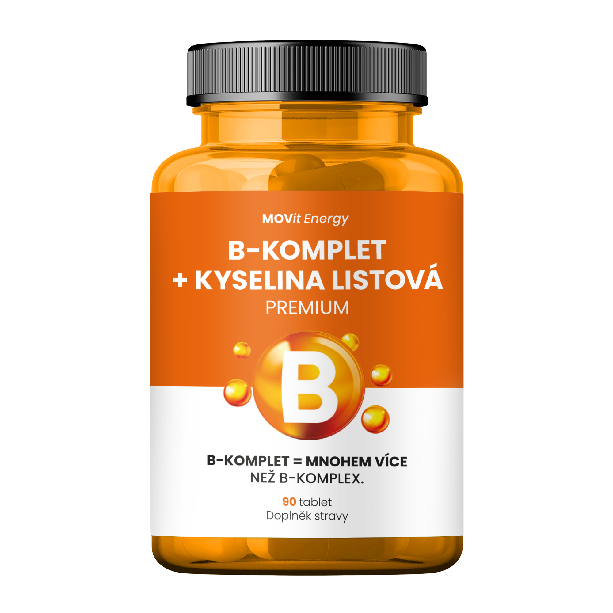 MOVit Energy B-Komplet + Kyselina listová PREMIUM 90 tabliet