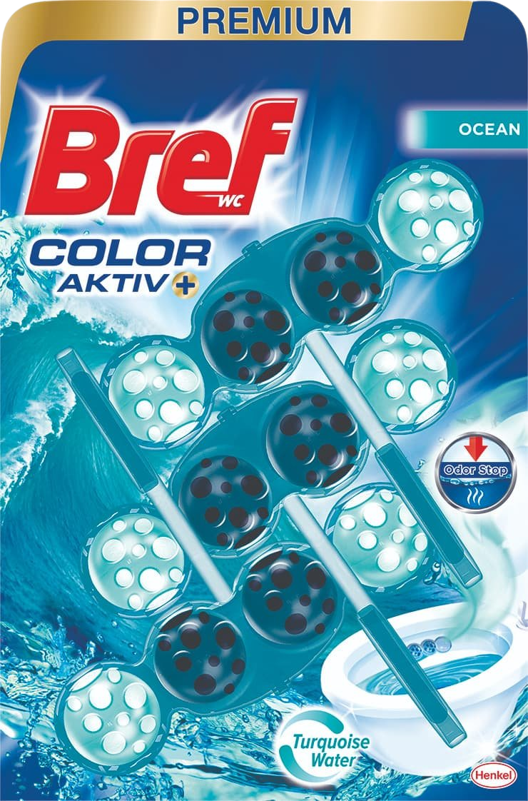 Bref WC blok Power Aktiv ocean 3 x 50 g