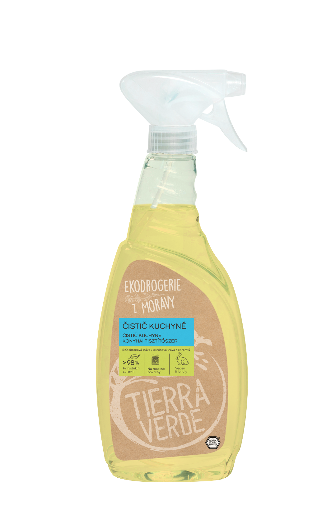 TIERRA VERDE Čistič kuchyně s BIO silicí citronové trávy (rozprašovač) 750 ml