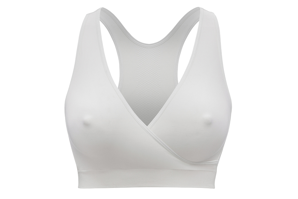 Fotografie MEDELA Noční těhotenská a kojicí podprsenka Keep Cool™, bílá S